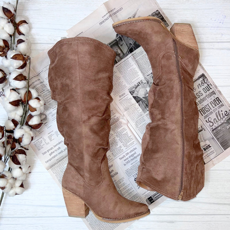 Taupe Penny Gypsy Jazz Wide Calf Boot