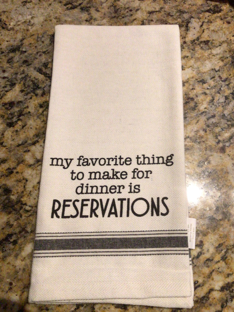 Reservations towel