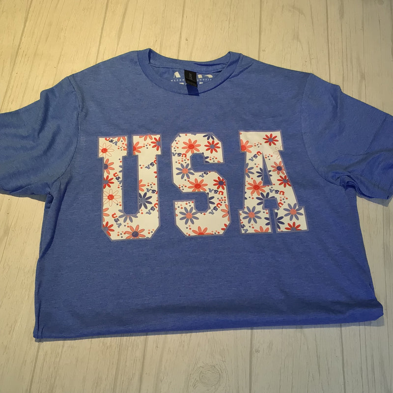 USA Flowers Tee