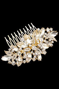 Stone Leaf Cluster Hair Comb