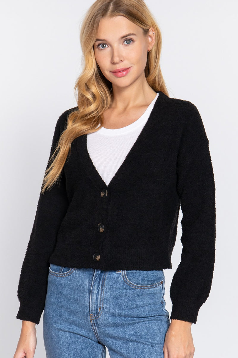 active cardigan - licorice