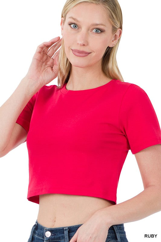 Cropped Tee Ruby