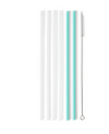 Swig Clear and Aqua Reusuable Straw Set (tall)