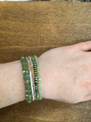 Forest bracelet stack
