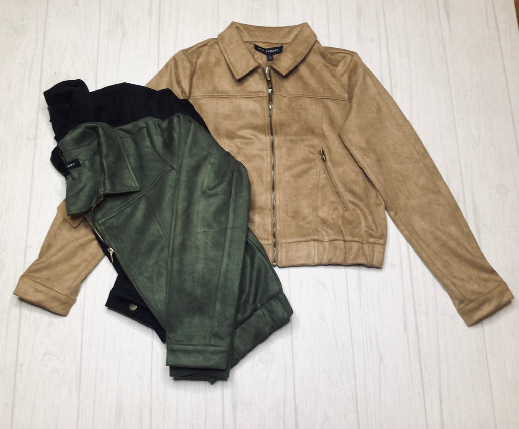 Faux Suede Bomber jacket