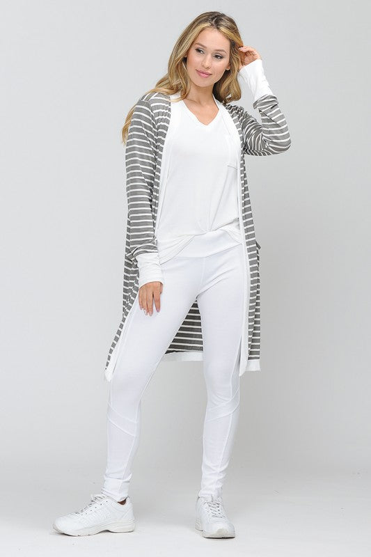 Made For You Cardigan- White/Black
