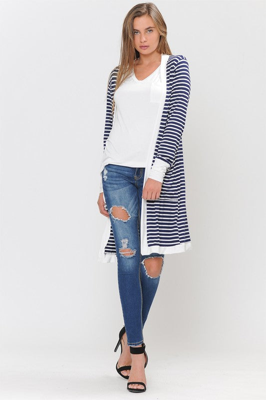 Made For You Cardigan-  Navy