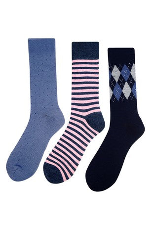 Men’s Navy/ Pink Socks