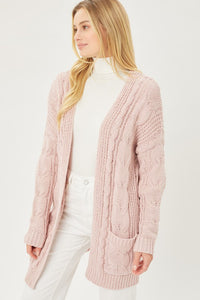 By The Fire Cardigan- Putty Pink